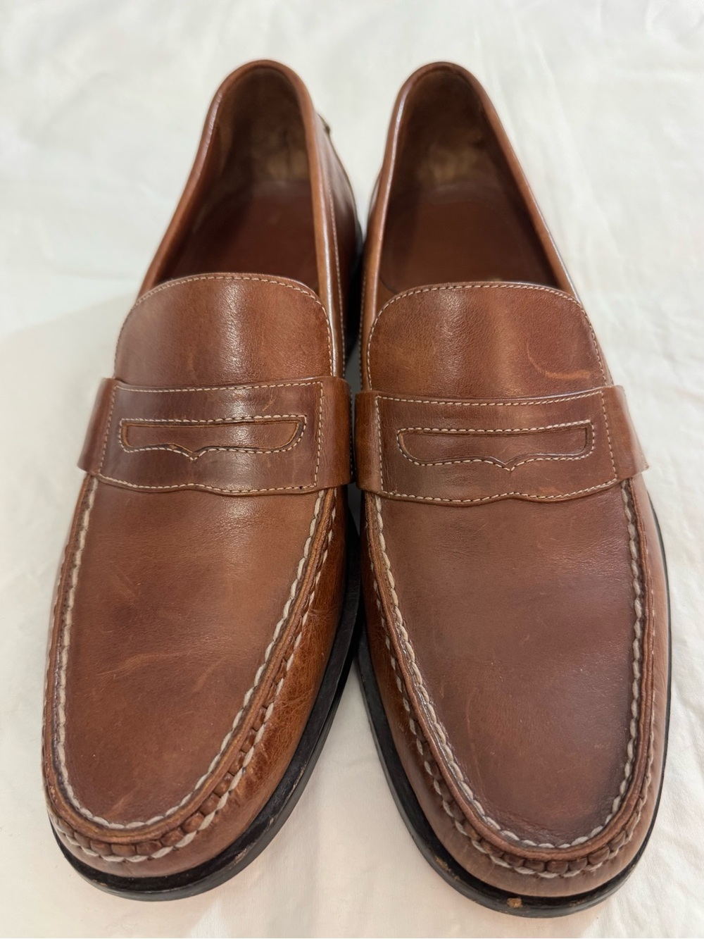 Cole Haan Men's Brown Leather Penny Loafers Slip-On US Size 9 N